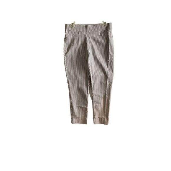 Ann Klein women’s NWOT grey and white striped trouser pants size 4 - Picture 1 of 3